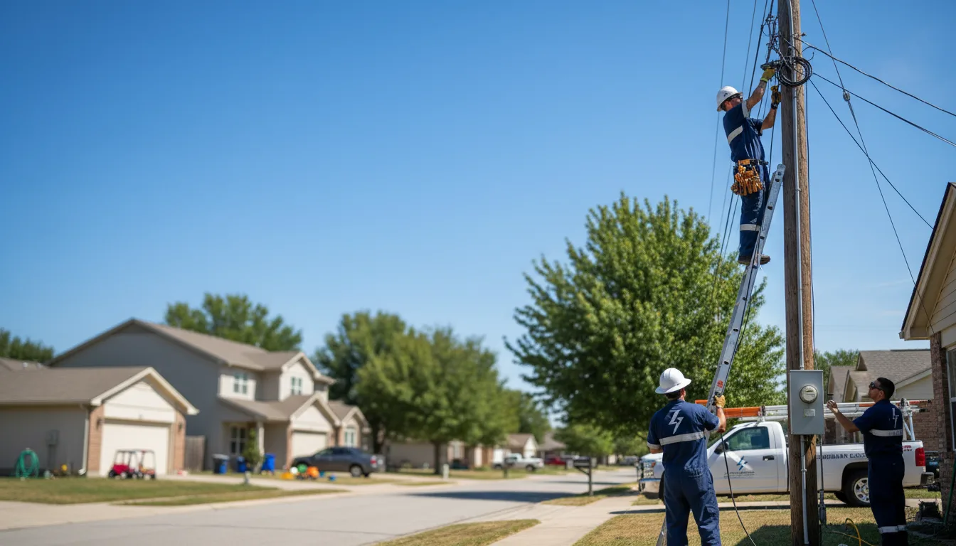 Residential electrician providing installation services in Kemah, TX